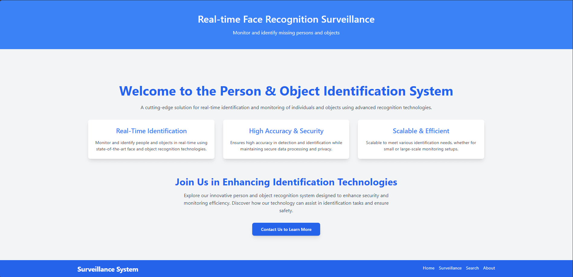 Face Recognition Surveillance System
